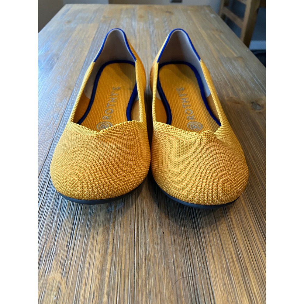 Rothy's The Daily Flat Mesh Washable Marigold size 6.5 Ballet Slip On Rare Color - Picture 2 of 8